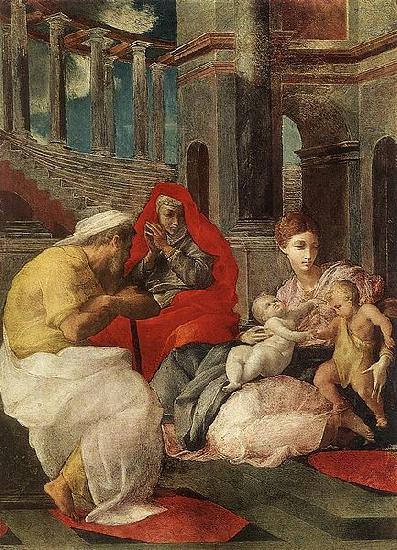 Francesco Primaticcio The Holy Family with Sts Elisabeth and John China oil painting art